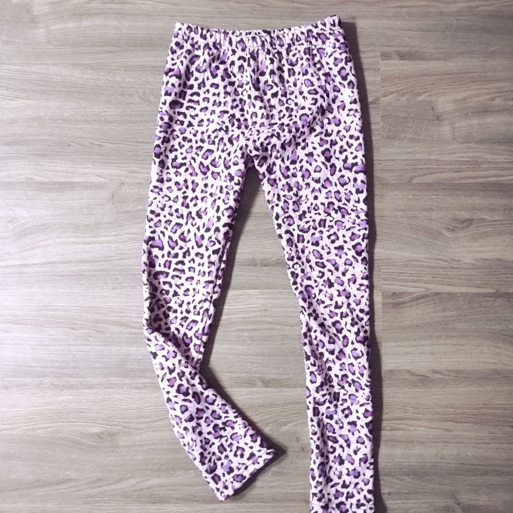 ✨3/$15 Cozy Leggings | Purple Cheetah Print Fleece Lined Legging